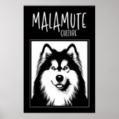 Alaskan Malamute Culture Edgy Pop Art Poster (Voorkant)