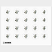 Alaskan Malamute Dad 2 Ronde Sticker (Vel)