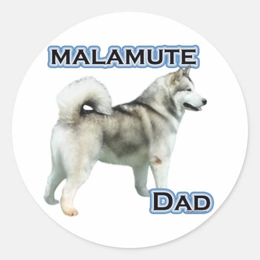 Alaskan Malamute Dad 4 - Sticker (Voorkant)