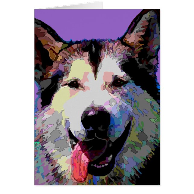 Alaskan Malamute Dazzling "Kiska"-kaarten (Voorkant)