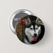 Alaskan Malamute Dog 3 Ronde Button 5,7 Cm (Voorkant /achterkant)
