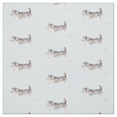 Alaskan Malamute Dog Art Fabric Stof (Swatch)
