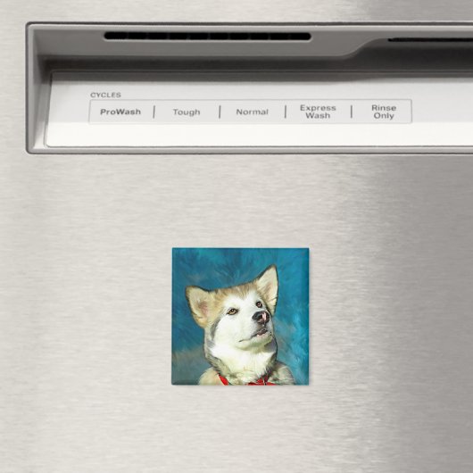 Alaskan Malamute Dog Art Magneet (Insitu (Vaatwasser))