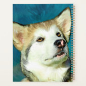 Alaskan Malamute Dog Art Planner (Achterkant)