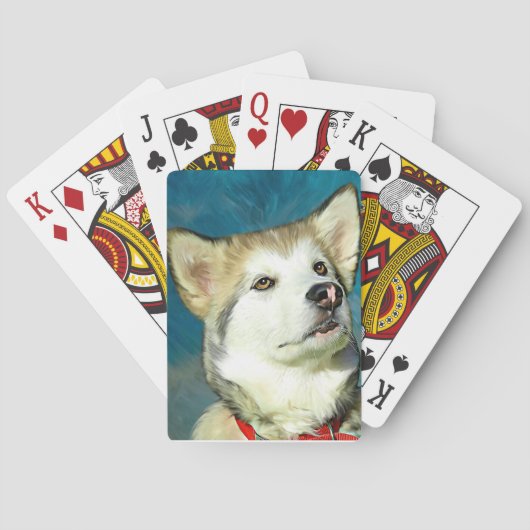 Alaskan Malamute Dog Art Pokerkaarten (Achterkant)