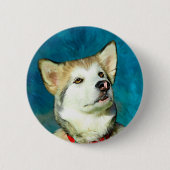 Alaskan Malamute Dog Art Ronde Button 5,7 Cm (Voorkant)