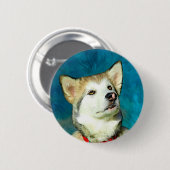 Alaskan Malamute Dog Art Ronde Button 5,7 Cm (Voorkant /achterkant)