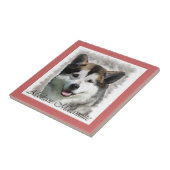 Alaskan Malamute Dog Art Tegeltje (Zijkant)