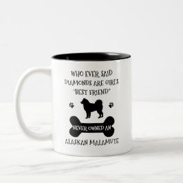 Alaskan Malamute Dog Best Friend Tweekleurige Koffiemok