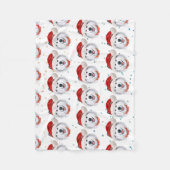 Alaskan Malamute Dog Breed Christmas Stars Fleece Deken (Voorkant)