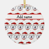 Alaskan Malamute Dog Breed Christmas Stars Keramisch Ornament (Voorkant)