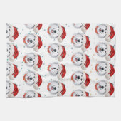 Alaskan Malamute Dog Breed Christmas Stars Theedoek (Horizontaal)