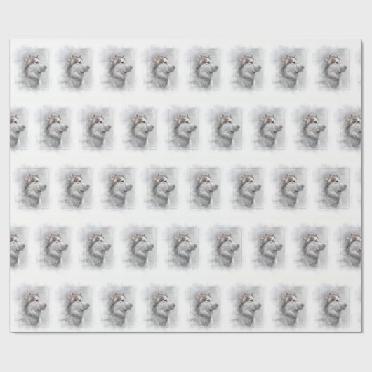 Alaskan Malamute dog Cadeaupapier (Vlak)