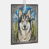 Alaskan Malamute Dog Glass Ornament (Voorkant Rechts)