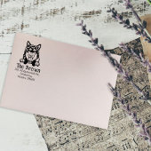 Alaskan Malamute Dog, het adres van de douaneterug Rubberstempel