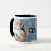 Alaskan Malamute Dog impressionistische verf Mok (Voorkant links)