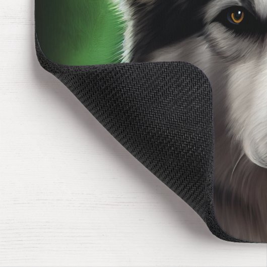 Alaskan Malamute dog in St. Patrick's Day Dress Muismat (Hoek)