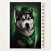Alaskan Malamute dog in St. Patrick's Day Dress Planner (Achterkant)