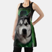 Alaskan Malamute dog in St. Patrick's Day Dress Schort (Insitu)