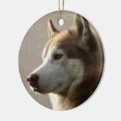 Alaskan Malamute Dog Keramisch Ornament (Links)