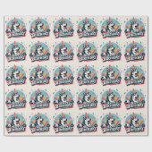 Alaskan Malamute Dog Kleurrijk Cadeaupapier (Vlak)