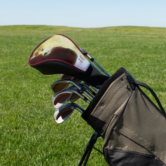 Alaskan malamute dog monogrammen golfheadcover (Insitu)