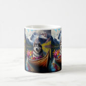 Alaskan Malamute Dog op Paddle: Een Schilderachtig Koffiemok (Center)