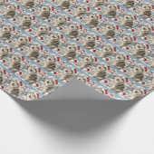 Alaskan Malamute Dog Winter Wonderland Kerstmis Cadeaupapier (Hoek)