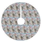 Alaskan Malamute Dog Winter Wonderland Kerstmis Kerstboom Rok (Voorkant)