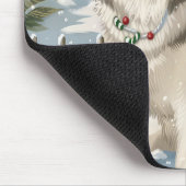 Alaskan Malamute Dog Winter Wonderland Kerstmis Muismat (Hoek)