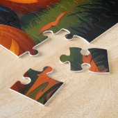 Alaskan Malamute Dogs Pompoen Halloween Grappig Legpuzzel (Zijkant)