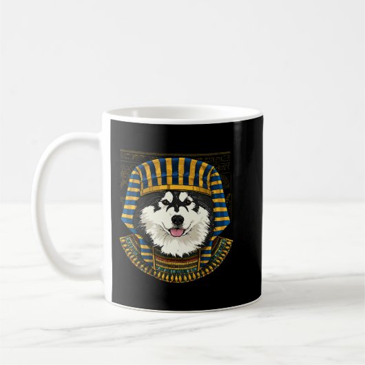 Alaskan Malamute Egyptische farao Historian Archae Koffiemok (Links)