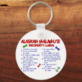 ALASKAN MALAMUTE Eigendomwetten 2 Sleutelhanger (Voorkant)