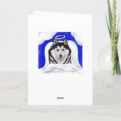 Alaskan Malamute Engel Kaart (Achterkant)