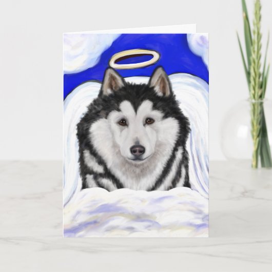 Alaskan Malamute Engel Kaart (Voorkant)