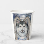 Alaskan Malamute Engel Papieren Bekers (Achterkant)