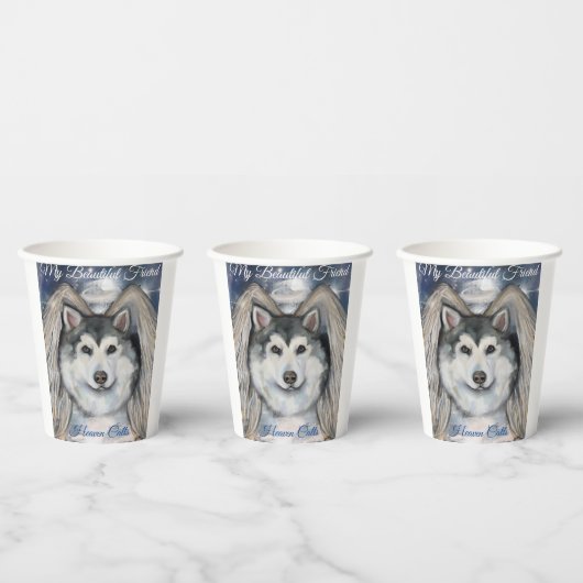 Alaskan Malamute Engel Papieren Bekers (Multi)