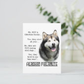 Alaskan Malamute FAQ Briefkaart (Staand voorkant)