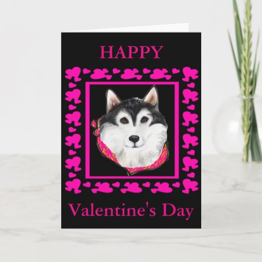 Alaskan Malamute Feestdagen Kaart (Voorkant)