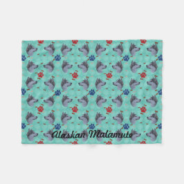 Alaskan Malamute Fleece Deken