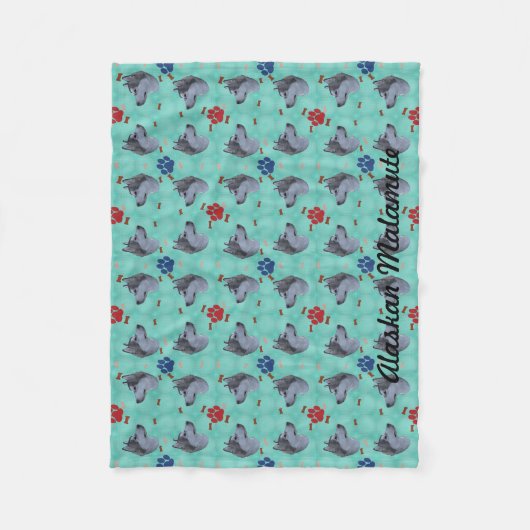 Alaskan Malamute Fleece Deken (Voorkant)