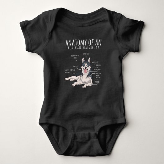 Alaskan Malamute Funny Dog Owner Romper (Voorkant)