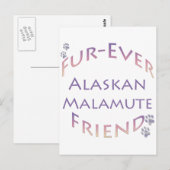 Alaskan Malamute Furever Briefkaart (Voorkant / Achterkant)