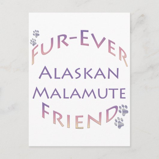 Alaskan Malamute Furever Briefkaart (Voorkant)