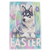 Alaskan Malamute Gelukkig Pasen Medium Cadeauzakje (Voorkant)