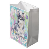 Alaskan Malamute Gelukkig Pasen Medium Cadeauzakje (Achterkant Gekanteld)