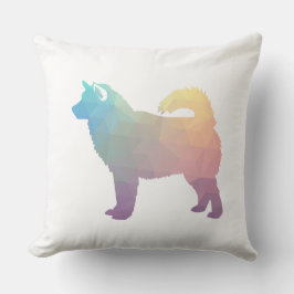 Alaskan Malamute Geometric Pattern Silhouette Kussen