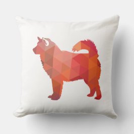 Alaskan Malamute Geometric Pattern Silhouette Kussen