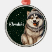 Alaskan Malamute Gepersonaliseerde Kerst Ornament (Voorkant)