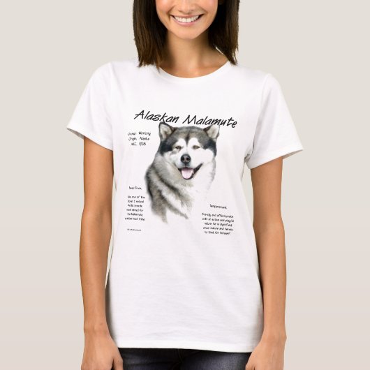 Alaskan Malamute Geschiedenis, Alles over Malamute T-shirt (Voorkant)